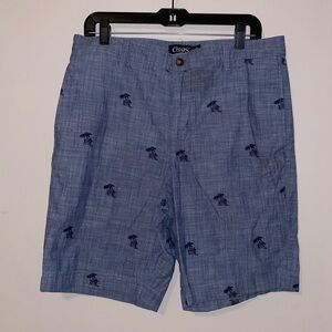 Chaps Palm Tree and House Print Cotton Shorts Size 34